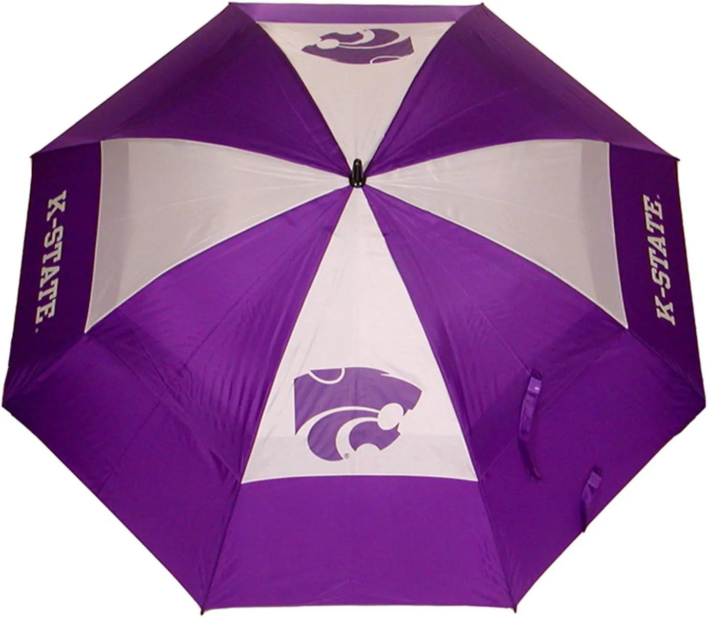 Team Golf NCAA Kansas State Wildcats Golf Umbrella 62" Golf Umbrella with Protective Sheath, Double Canopy Wind Protection Design, Auto Open Button