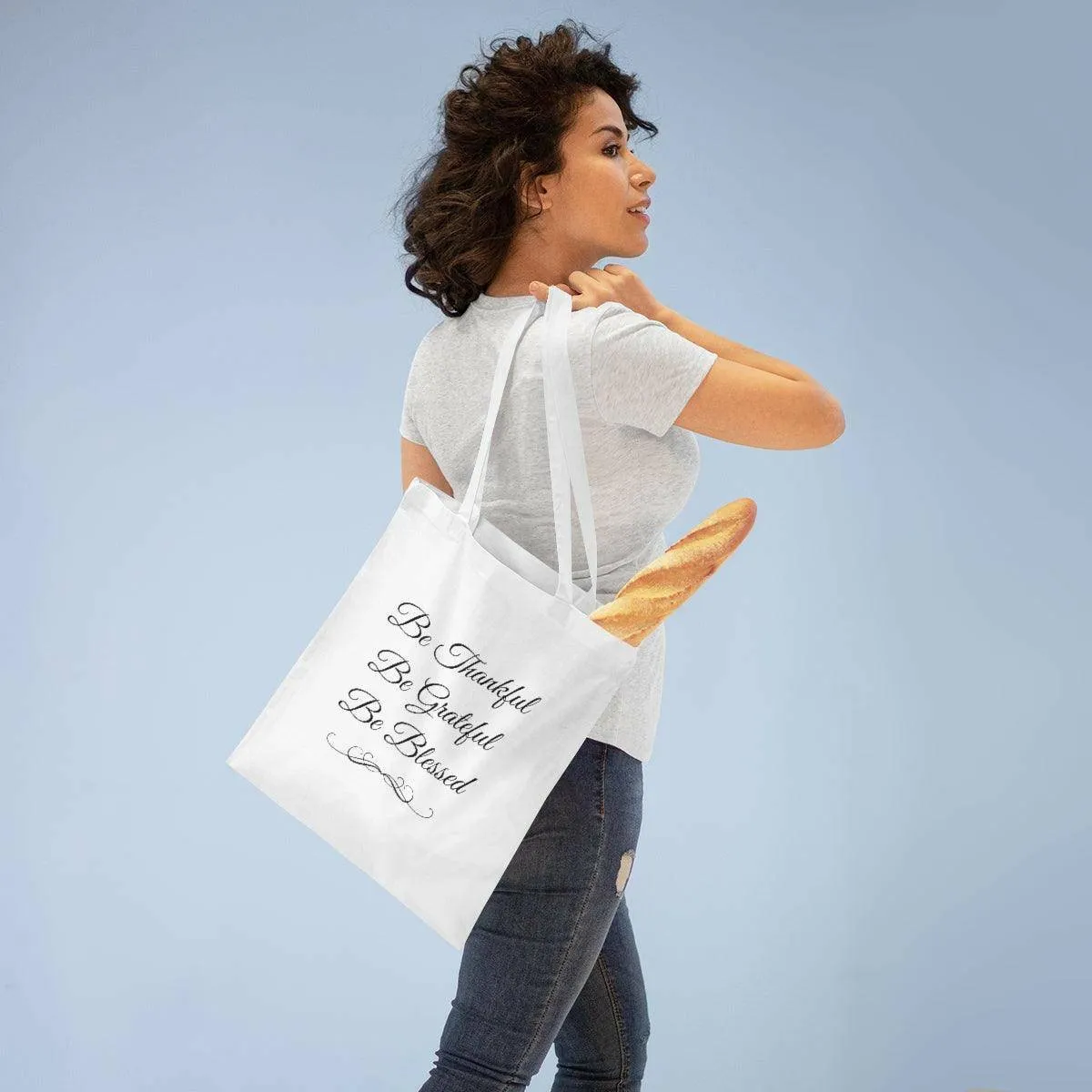 Thankful, Grateful, Blessed Tote Bag