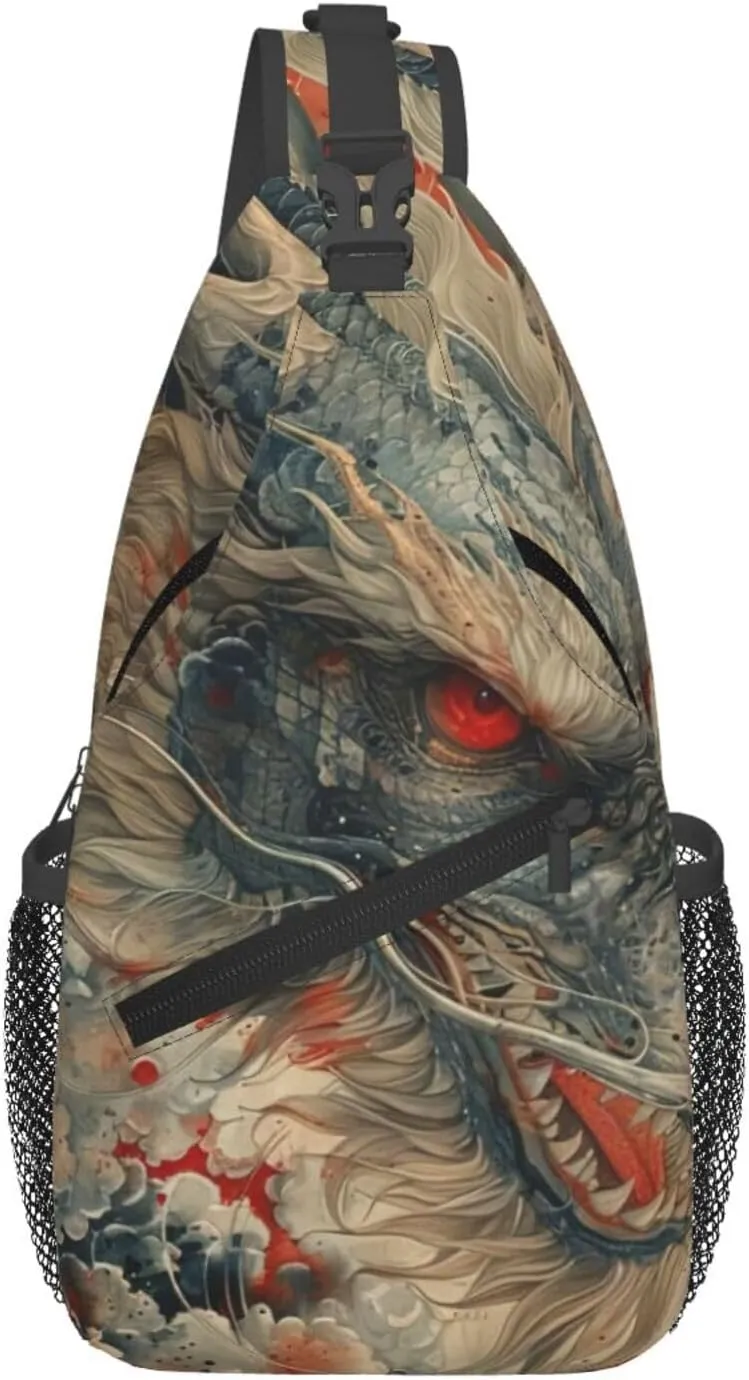 The Legendary Dragon Foldie Crossbody Bag - Durable Small Sling Bag and Anti Theft Crossbody Bags for Men and Women