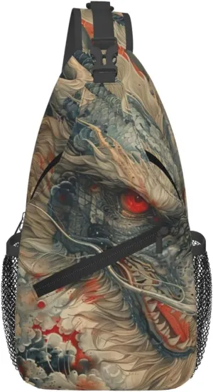 The Legendary Dragon Foldie Crossbody Bag - Durable Small Sling Bag and Anti Theft Crossbody Bags for Men and Women
