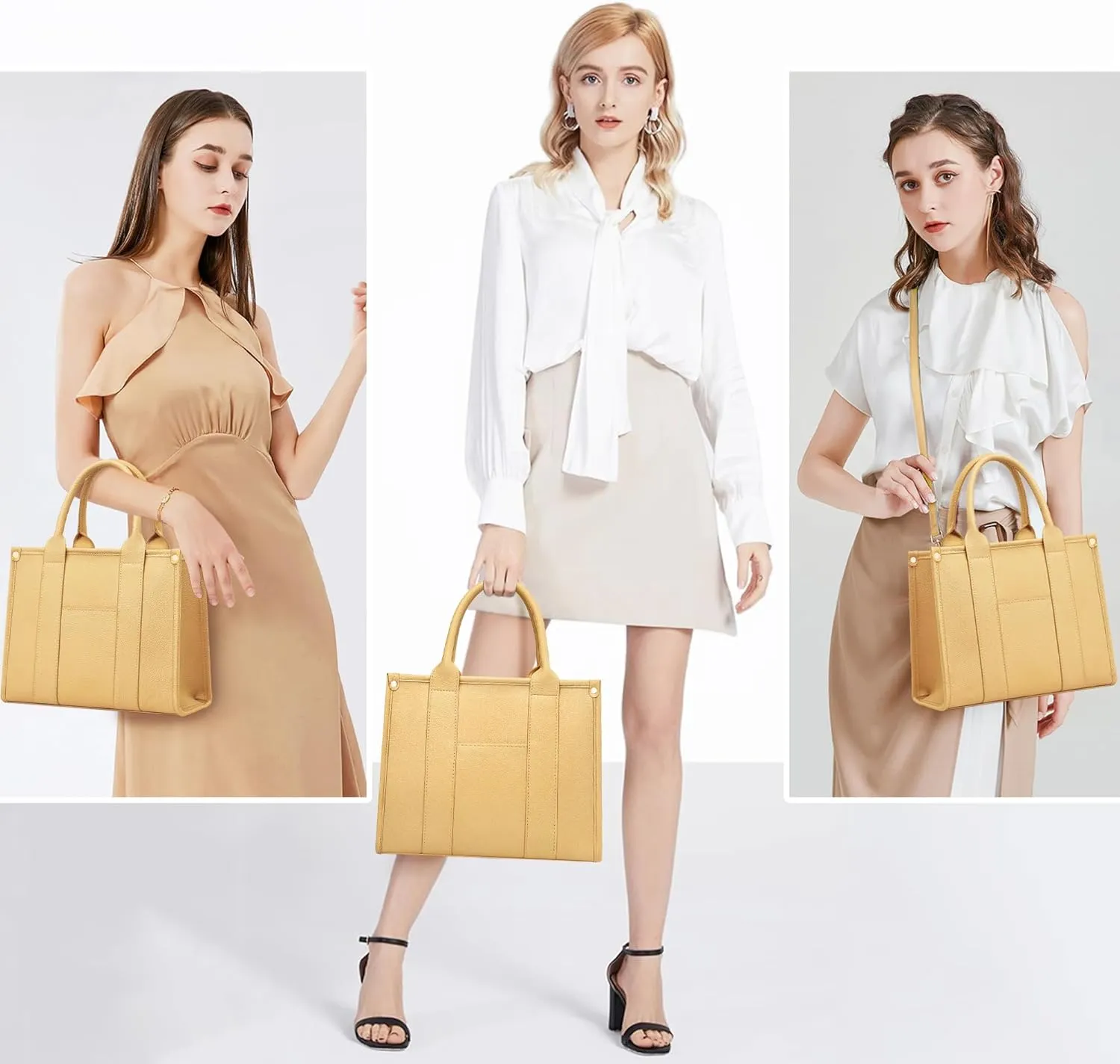 The Tote Bag Crossbody Purses for Women Shoulder Bag Handbags PU Leather Top Handle Bags with zipper