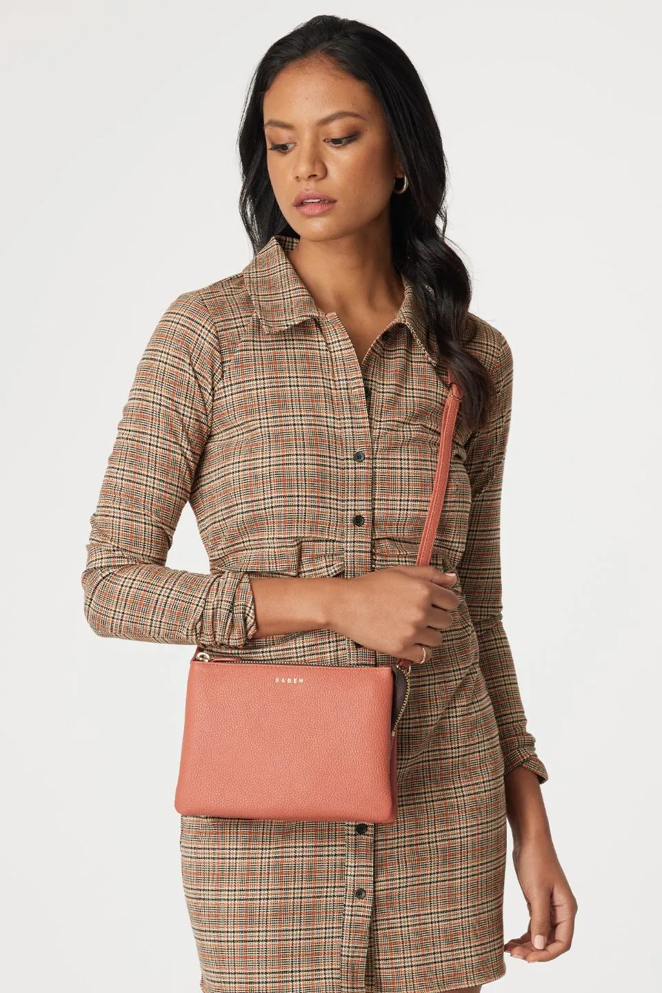 Tilly's Big Sis Crossbody Terracotta Leather Large Clutch