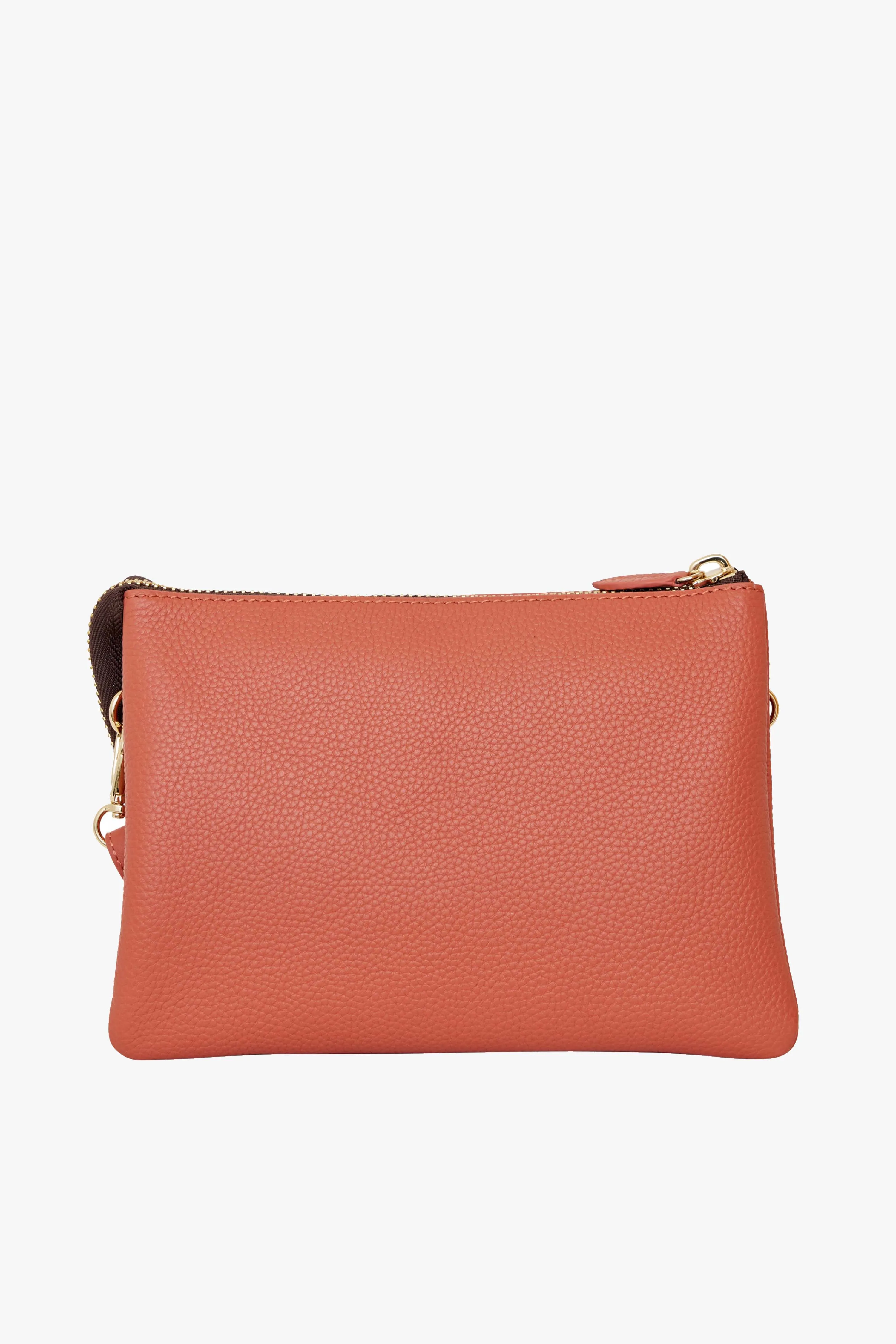 Tilly's Big Sis Crossbody Terracotta Leather Large Clutch