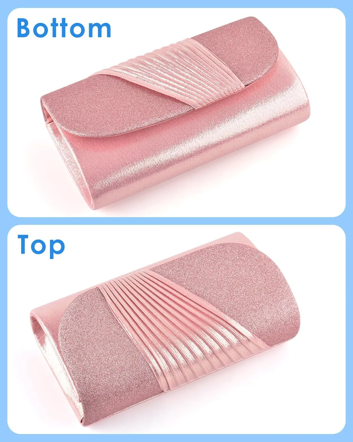 TINDTOP Evening Clutch Purses for Women Handbags for Formal Wedding Party Cocktail Prom Crossbody Shoulder Envelope Bag
