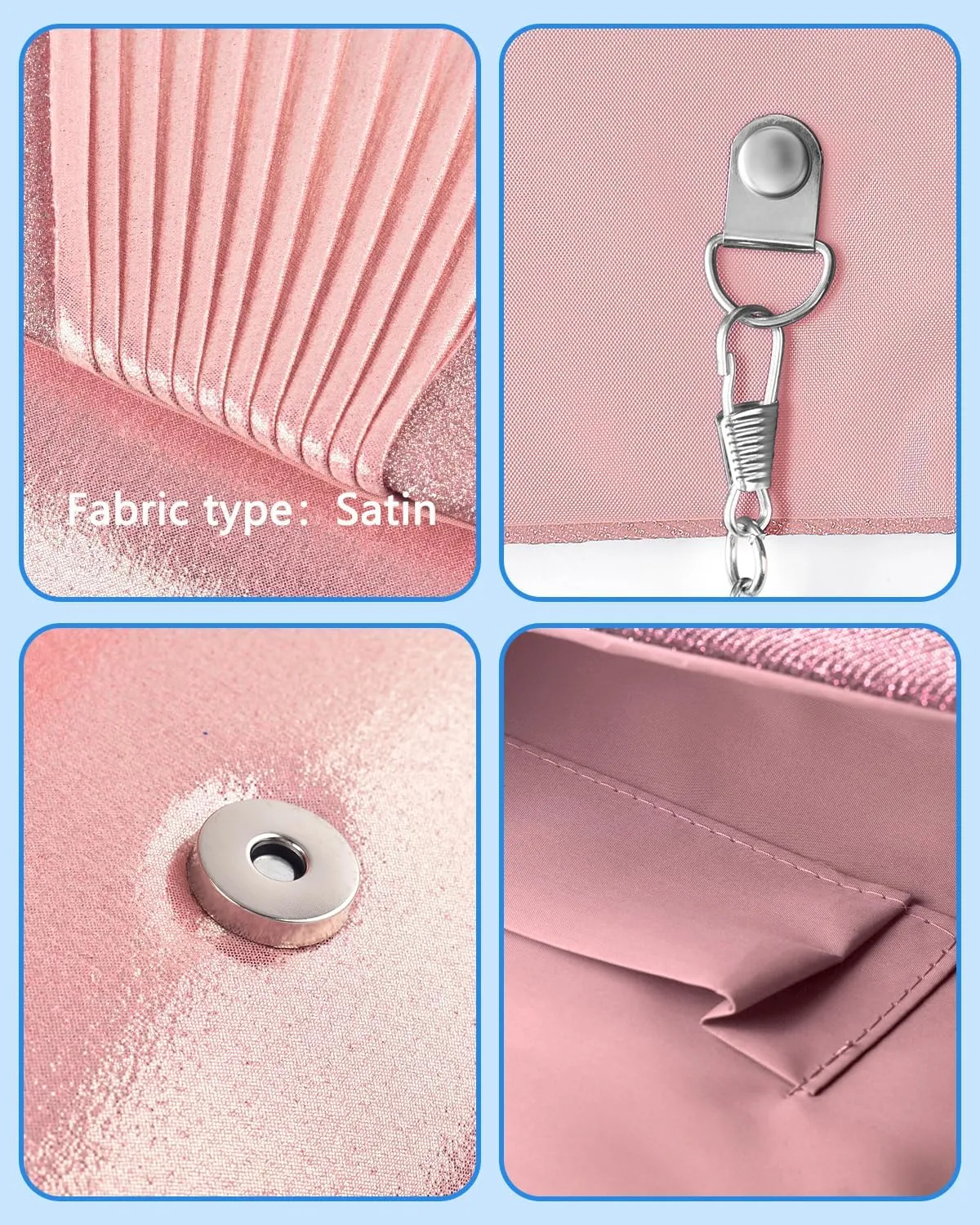 TINDTOP Evening Clutch Purses for Women Handbags for Formal Wedding Party Cocktail Prom Crossbody Shoulder Envelope Bag