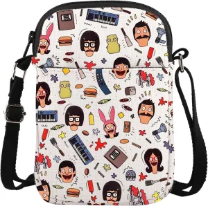 TOBGBE Funny Comedy Family Gifts TV Show Comedy Decor Quote Crossbody Bag Cartoon Role Lover Gifts For Fans