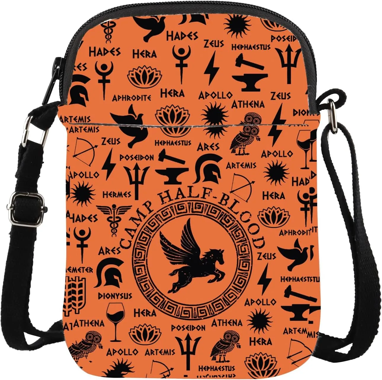 TOBGBE Percy Fan Gift Percy Camp Half Blood Crossbody Bag Long Island Sound Pegasus Zeus Gift Horror Novel Lover Gift