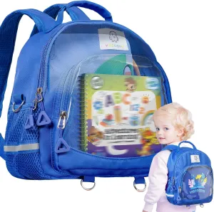 Toddler Backpack Compatible with Leapfrog LeapStart 3D Interactive Learning System and Learning 100 Words Book, Storage and Display Books(Blue) - Bag Only