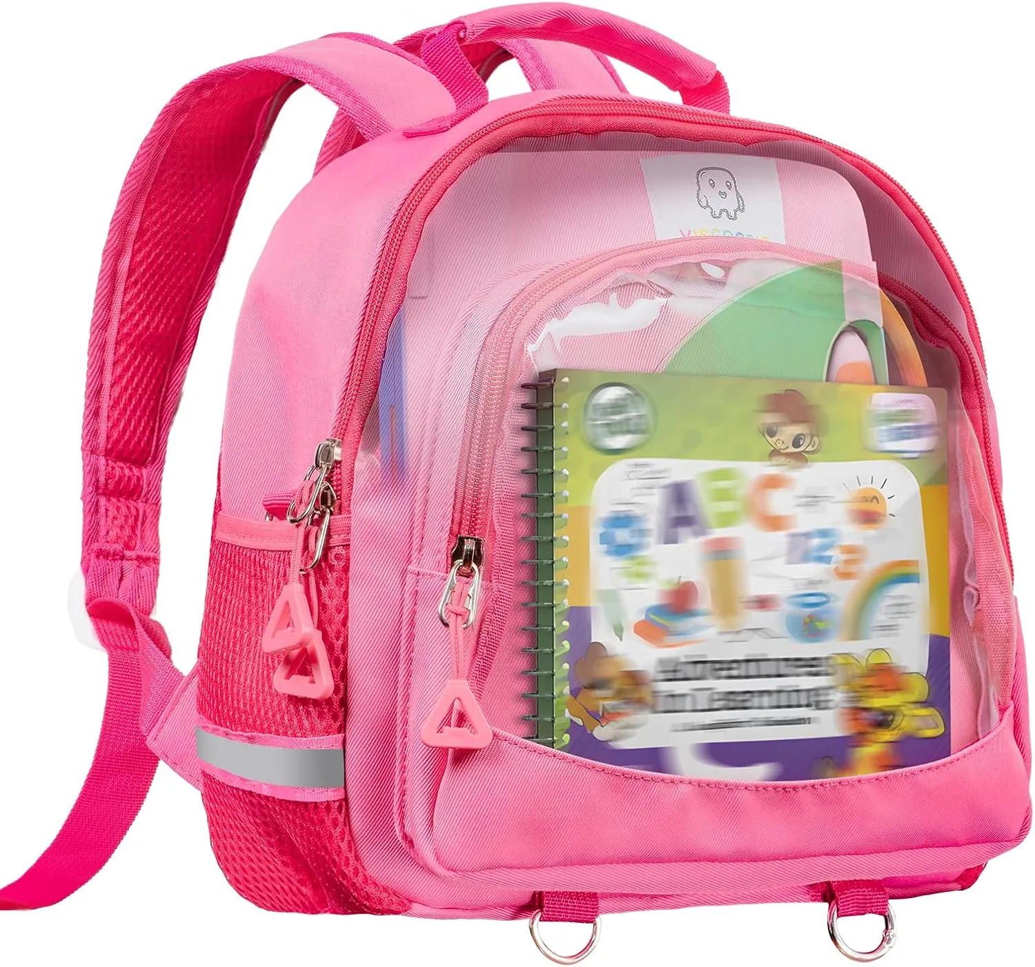 Toddler Backpack Compatible with Leapfrog LeapStart 3D Interactive Learning System and Learning 100 Words Book, Storage and Display Books(Pink) - Bag Only