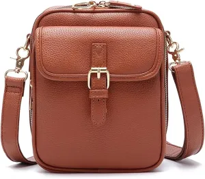 Tojoyride Crossbody Bag, Urvashi Crossbody Bag, Theft Leather Mini Messenger Bag with Card Slots