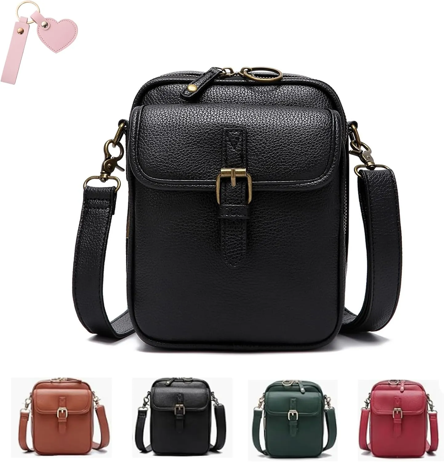 Tojoyride Crossbody Bag, Urvashi Crossbody Bag with 10 Rfid Shielding Compartments, Vintage Anti Theft Purse