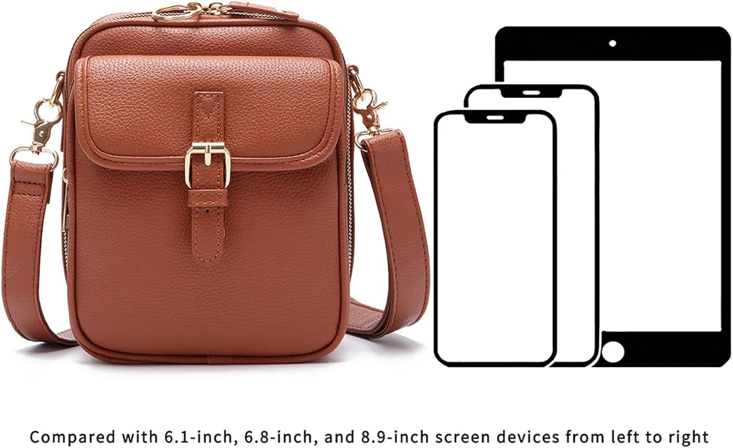Tojoyride Crossbody Bag, Urvashi Crossbody Leather Bag, Vintage Messenger Crossbody Bags for Women Anti Theft