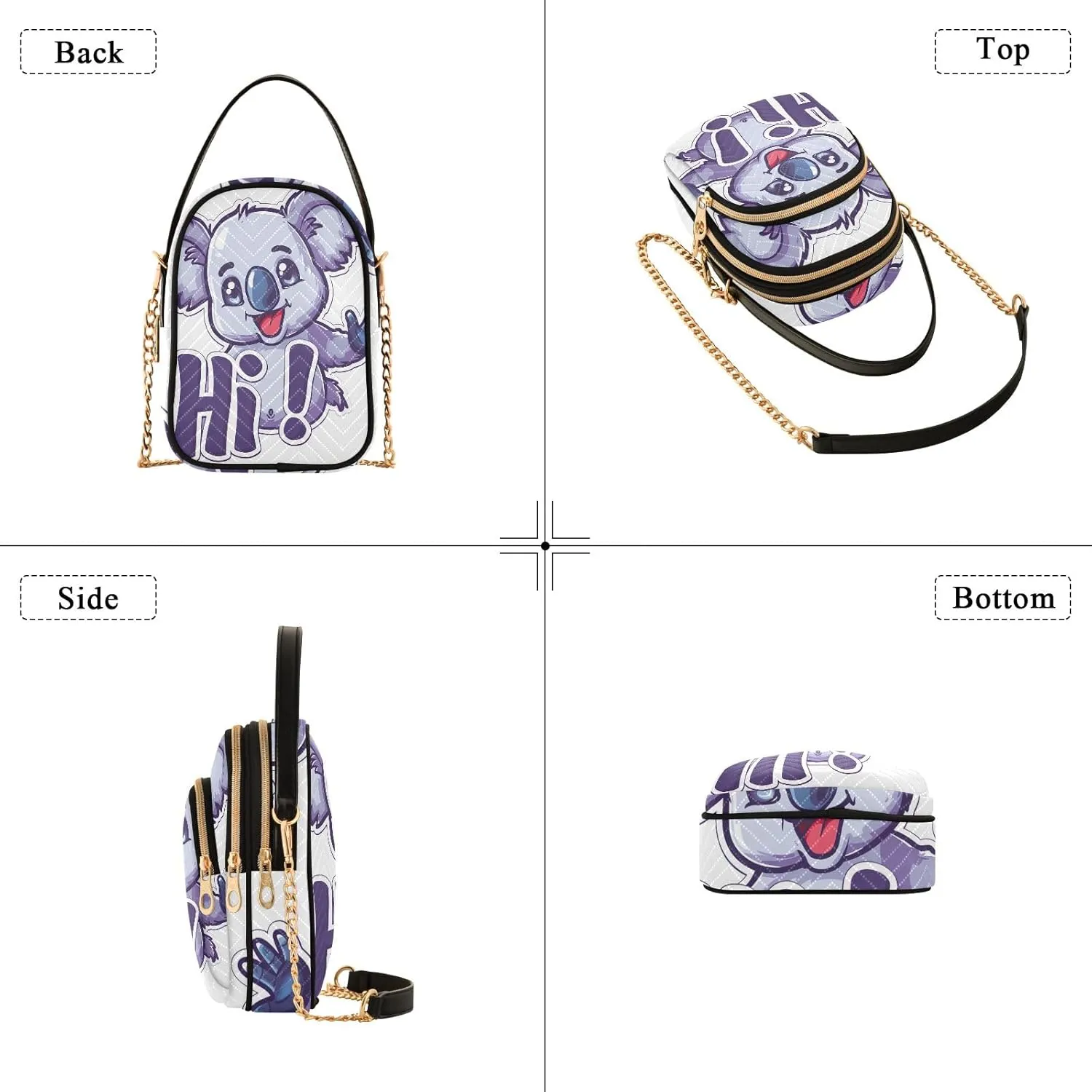 Top View of Beach with Sand Handbags for Women Crossbody Bag Shoulder Handbags