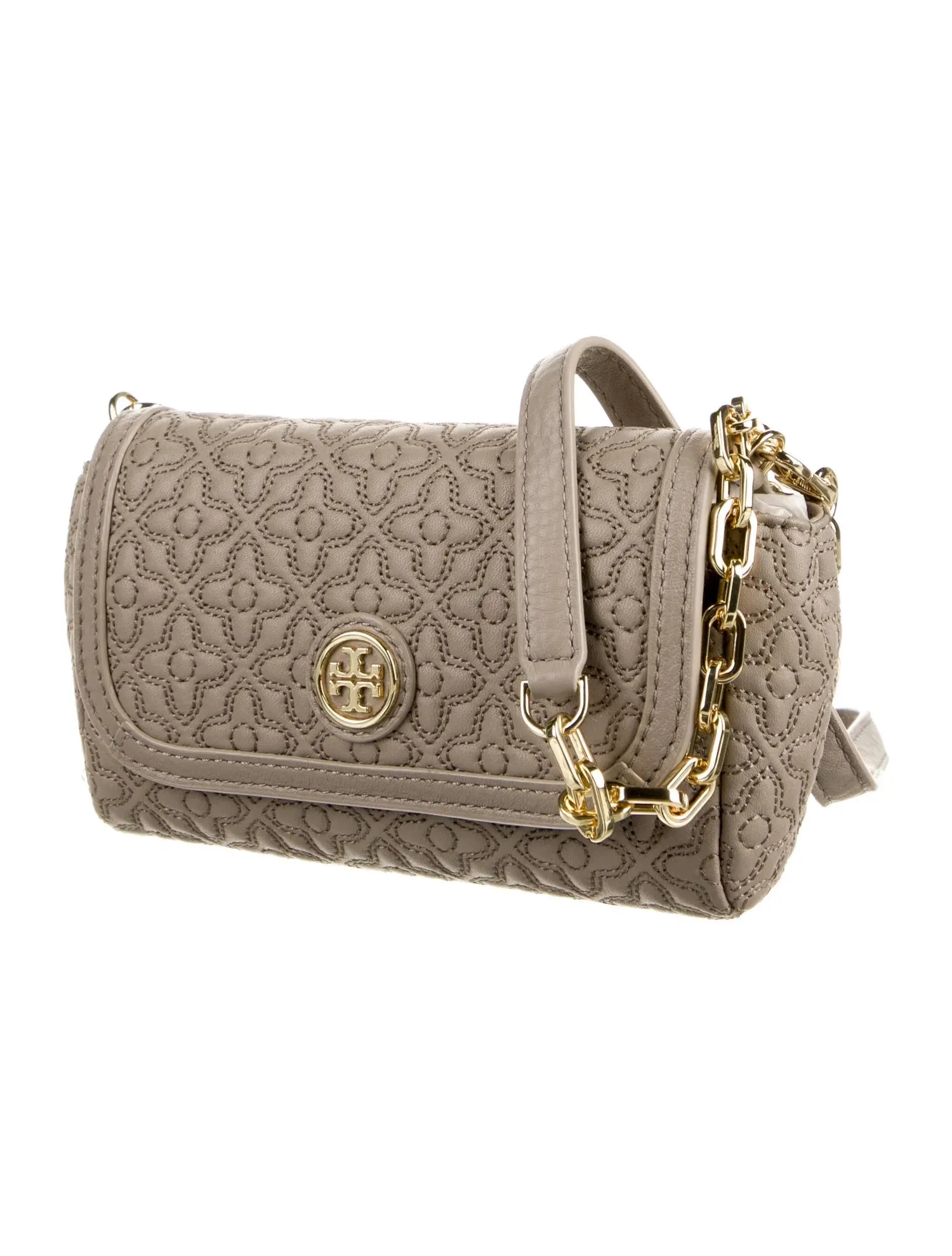 TORY BURCH CHAIN LINK LEATHER SHOULDER
