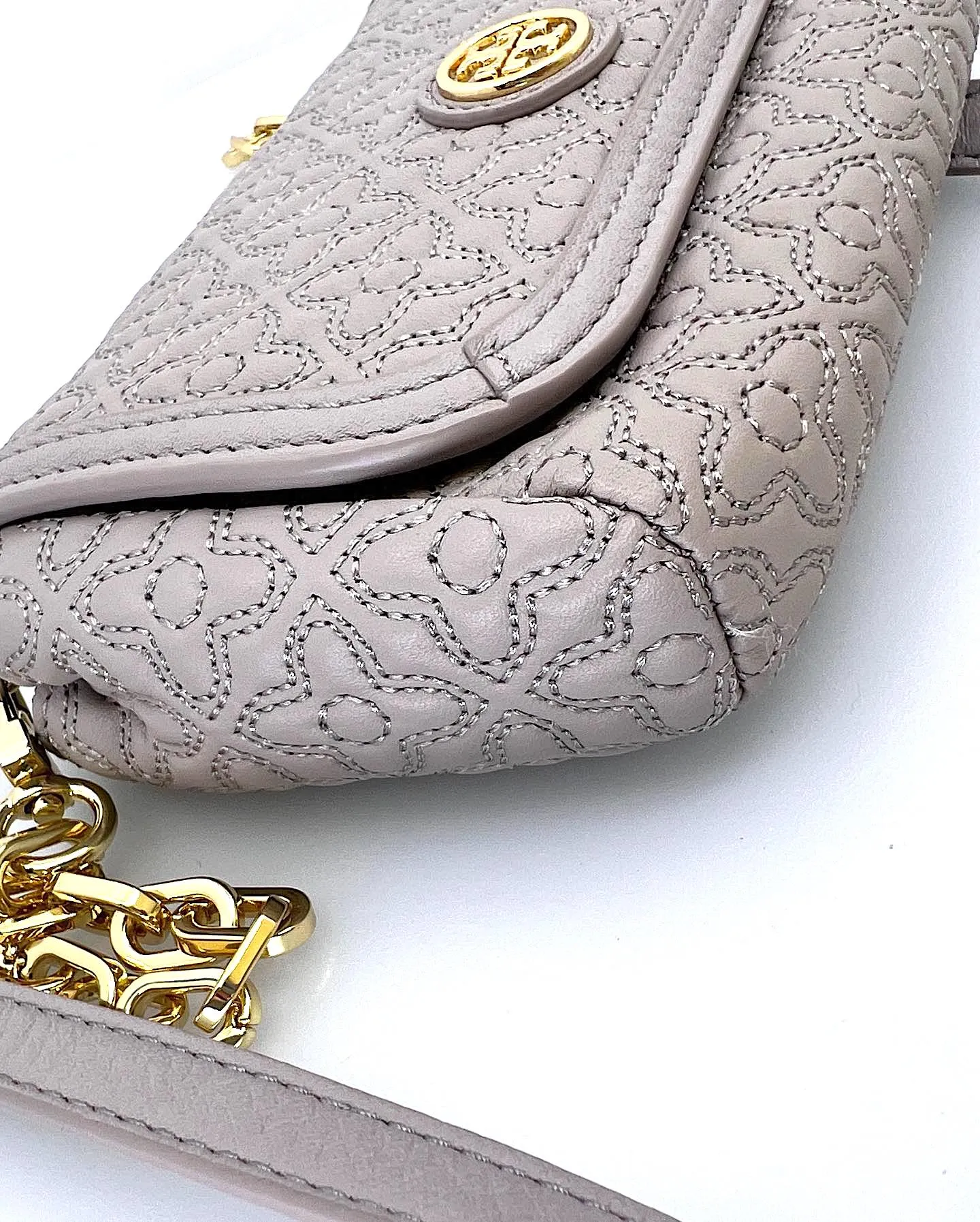 TORY BURCH CHAIN LINK LEATHER SHOULDER