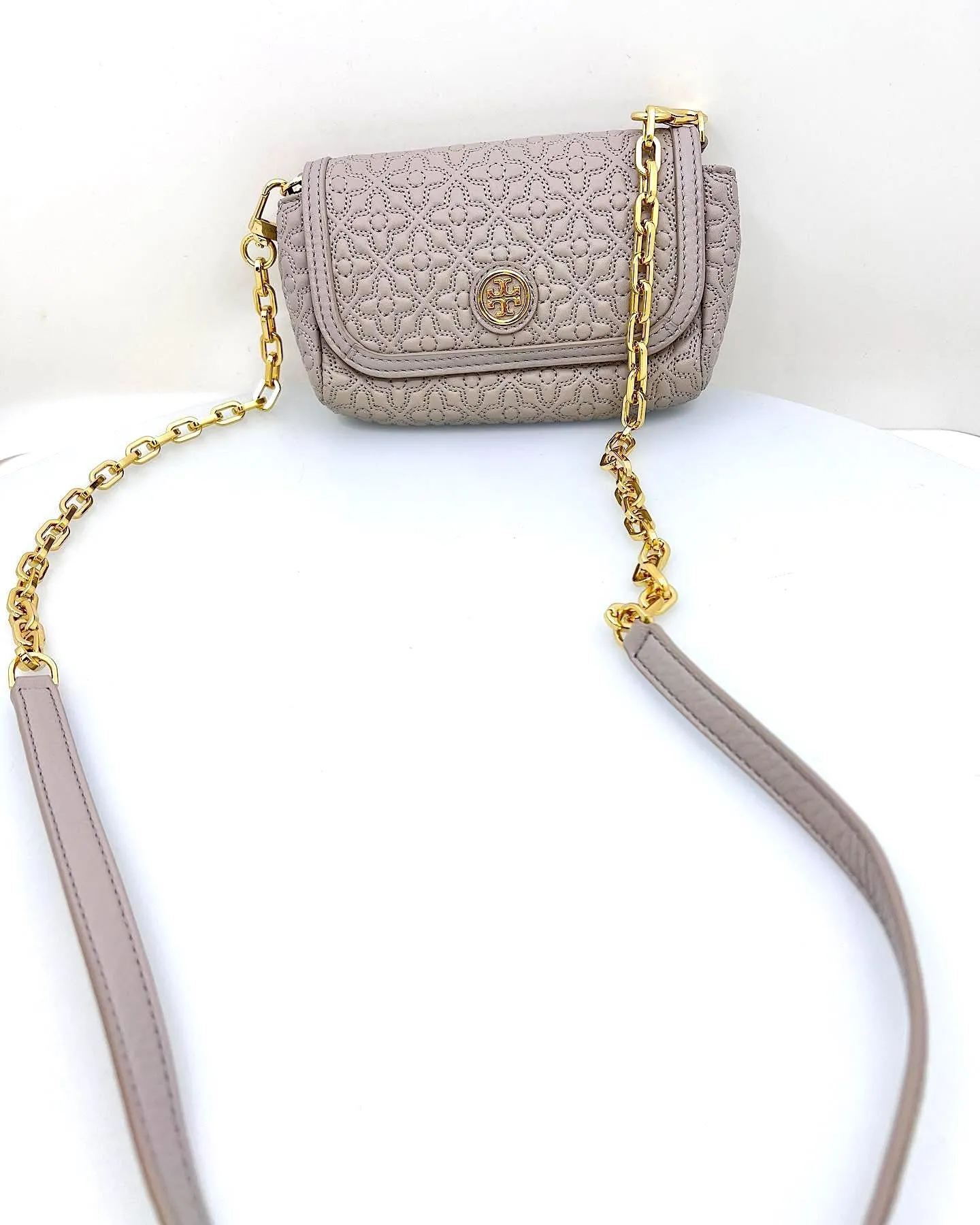 TORY BURCH CHAIN LINK LEATHER SHOULDER