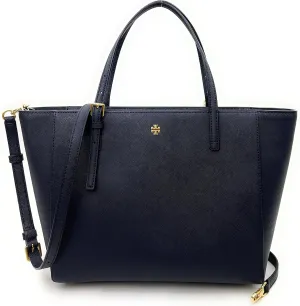 Tory Burch Emerson Leather Women's Tote (Navy)
