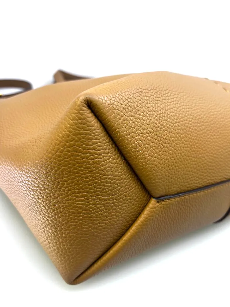 TORY BURCH MCGRAW TOP-ZIP SATCHEL TIRAMISU