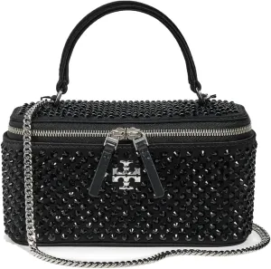 Tory Burch Women's Kira Satin Hot Fix Vanity Case