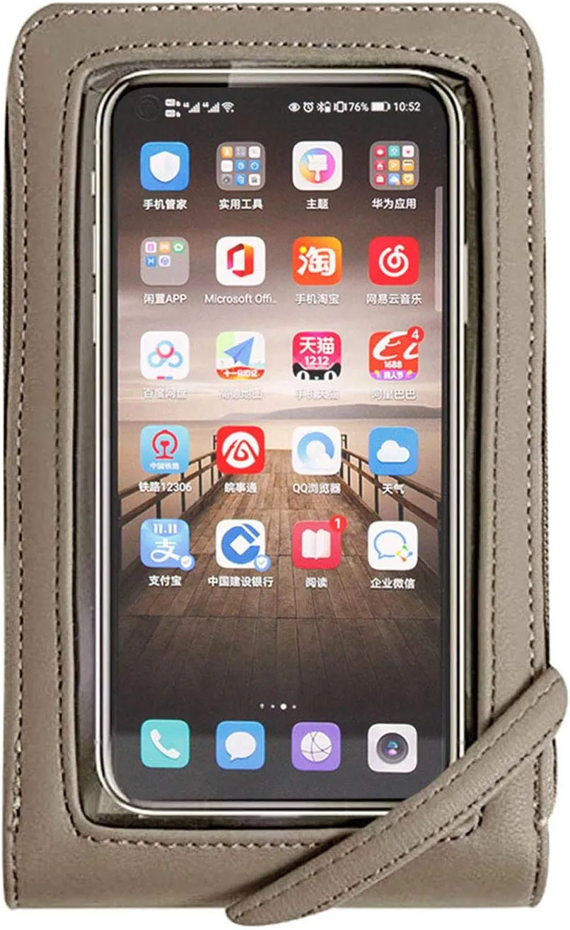 Touch Screen Crossbody Cellphone Purse, Adjustable Straps RFID Blocking Wallet Handbag Shoulder Strap for Women