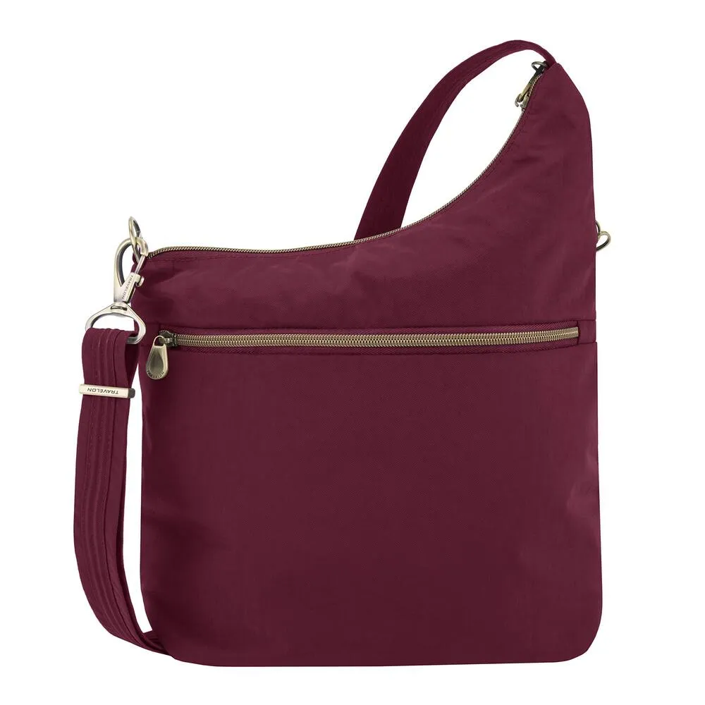 Travelon Travelon Anti-theft Signature 3 Compartment Crossbody, Ruby (red) - 43330-242