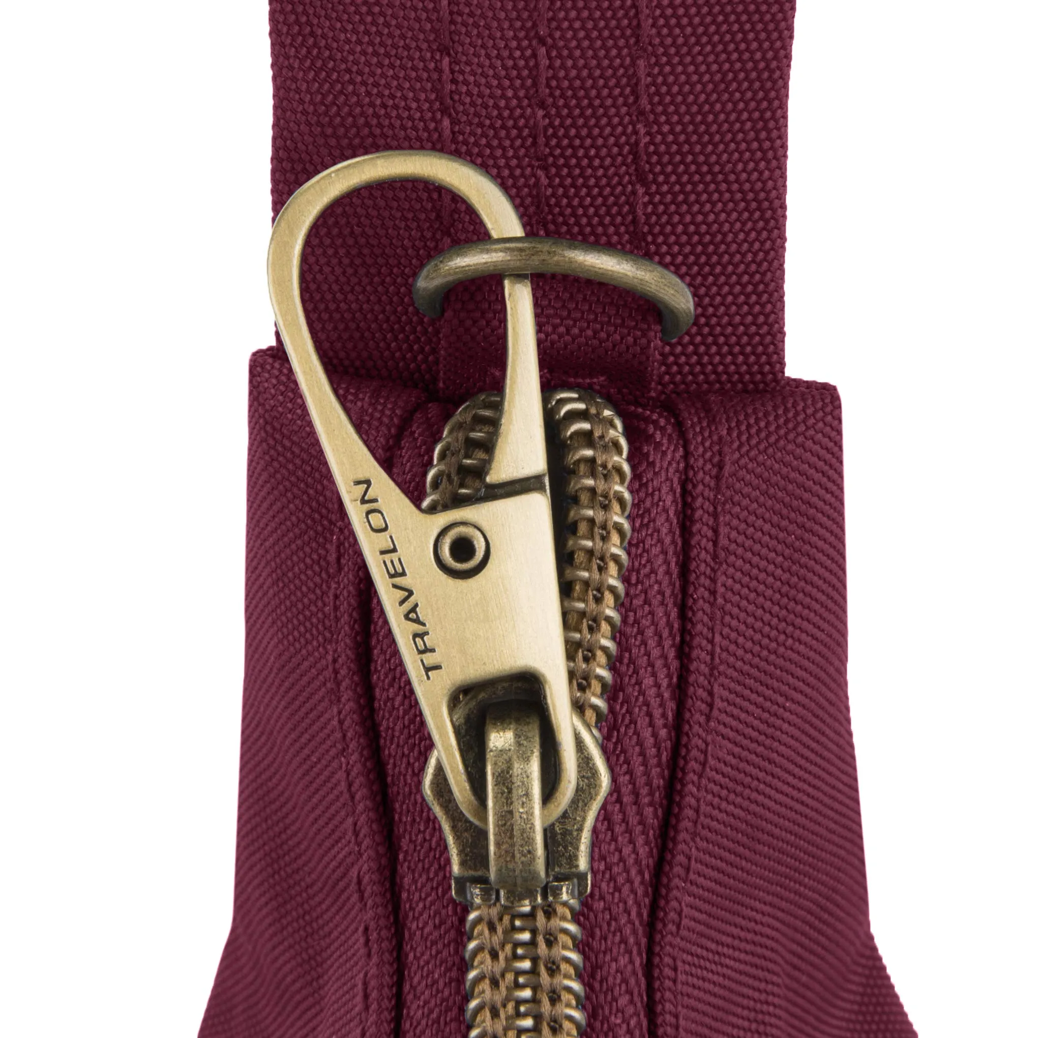 Travelon Travelon Anti-theft Signature 3 Compartment Crossbody, Ruby (red) - 43330-242