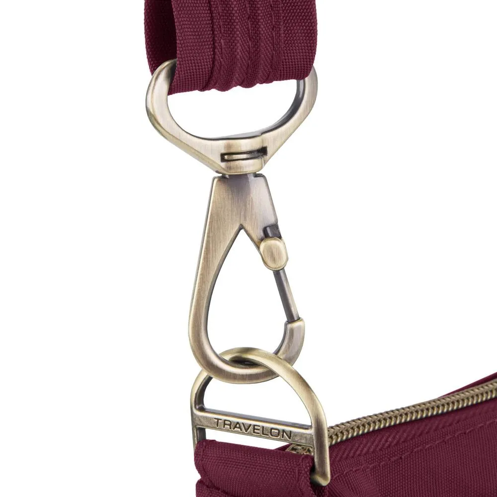 Travelon Travelon Anti-theft Signature 3 Compartment Crossbody, Ruby (red) - 43330-242