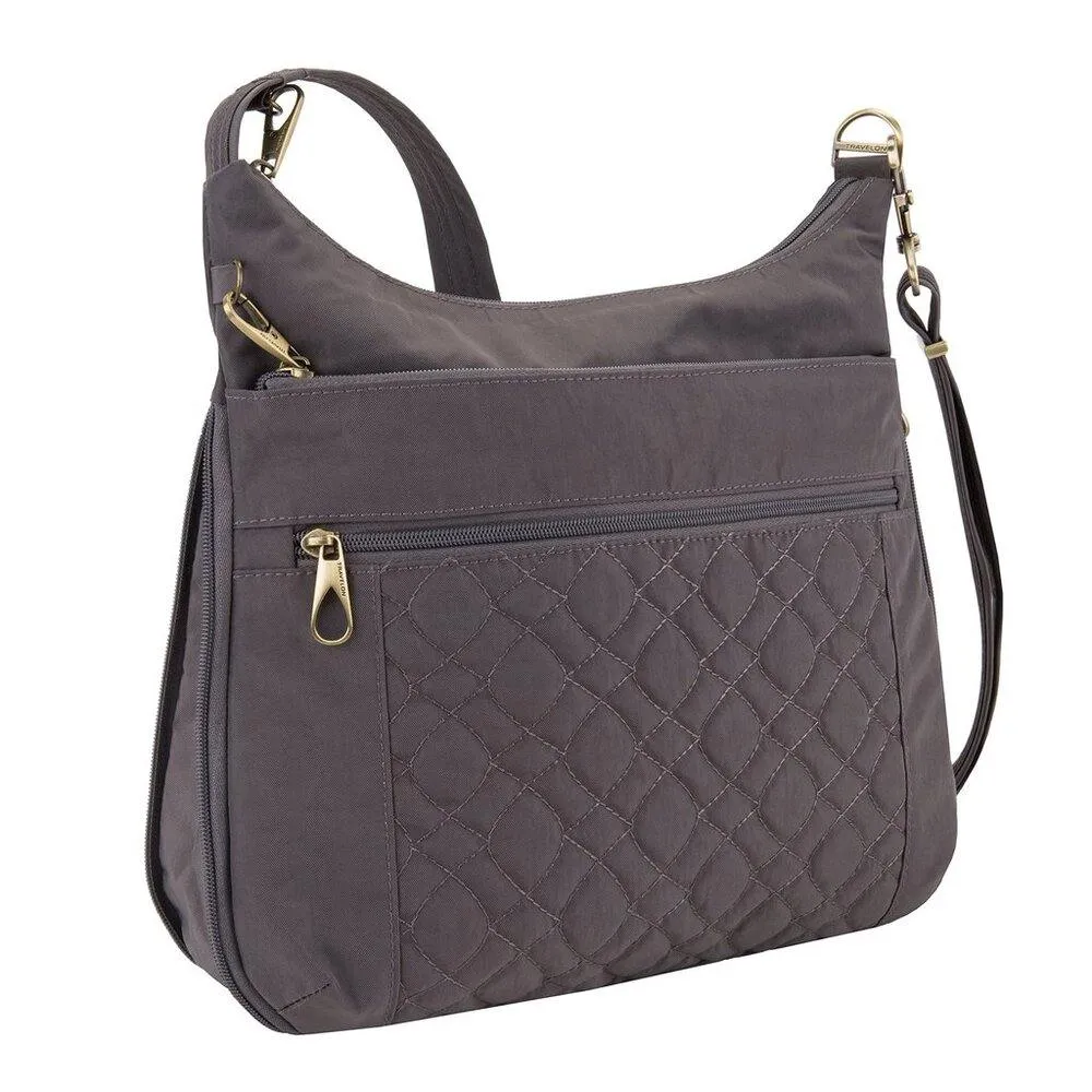 Travelon Travelon Anti-theft Signature Quilted Expansion Crossbody, Smoke (gray) - 43325-531