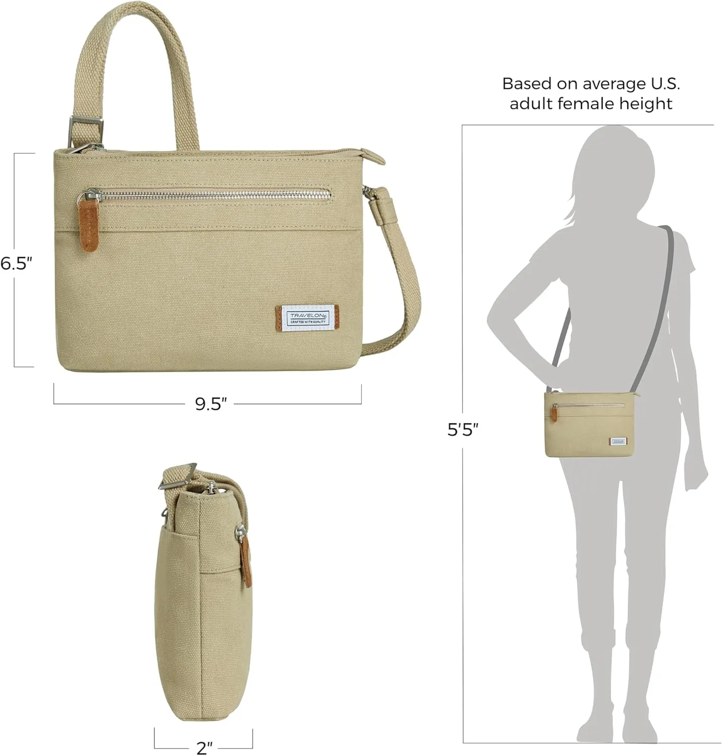 Travelon Women's Anti-Theft Heritage Small Crossbody Cross Body Bag