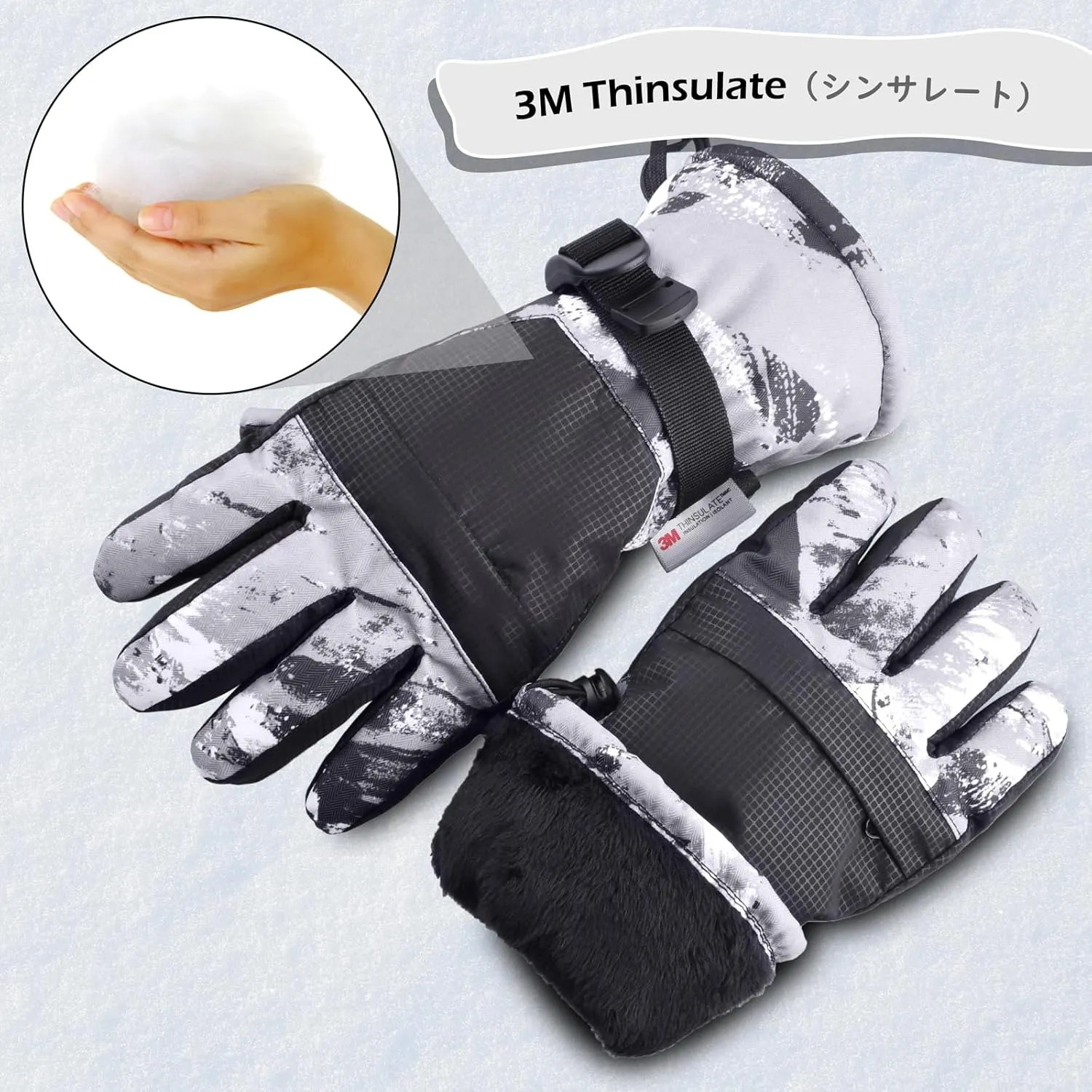 TRIWONDER Kids Ski Snow Gloves Winter Cold Weather Windproof Warm Snowboard Sport Mittens for Boys Girls