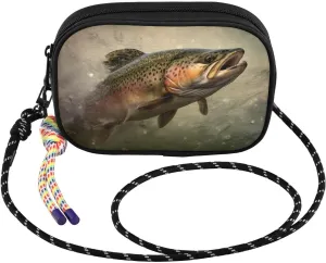 Trout Closeup Water Crossbody Bags for Women Cell Phone Purses Women's Shoulder Handbags Wallet Purse with Adjustable Strap