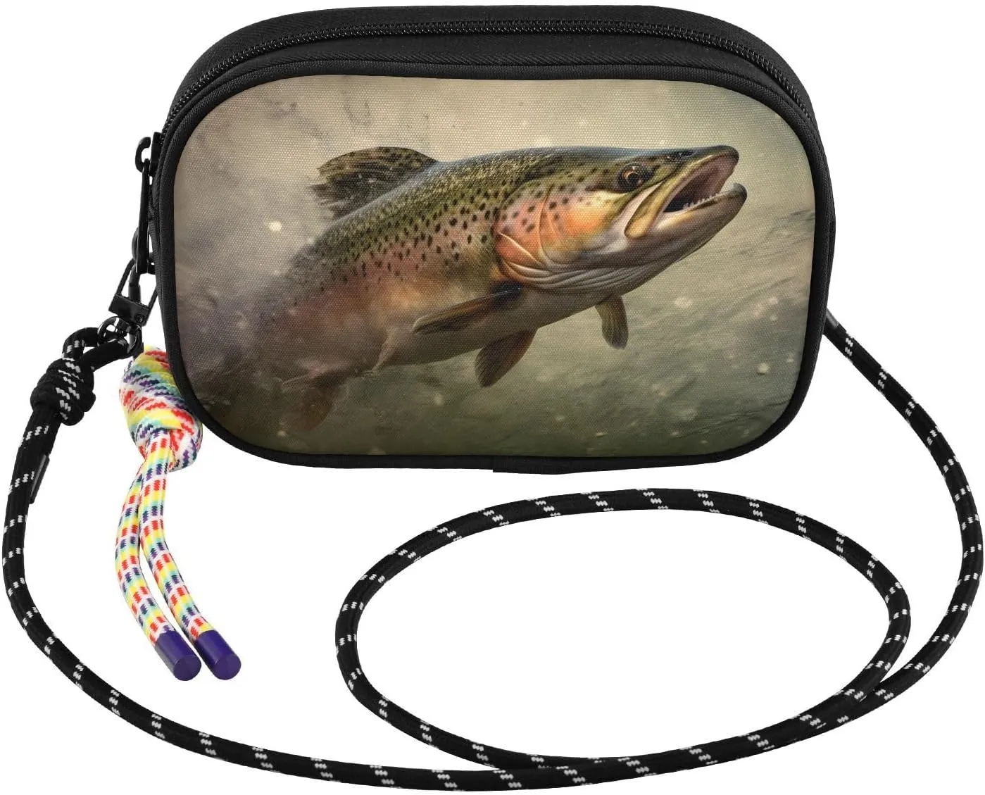 Trout Closeup Water Crossbody Bags for Women Cell Phone Purses Women's Shoulder Handbags Wallet Purse with Adjustable Strap