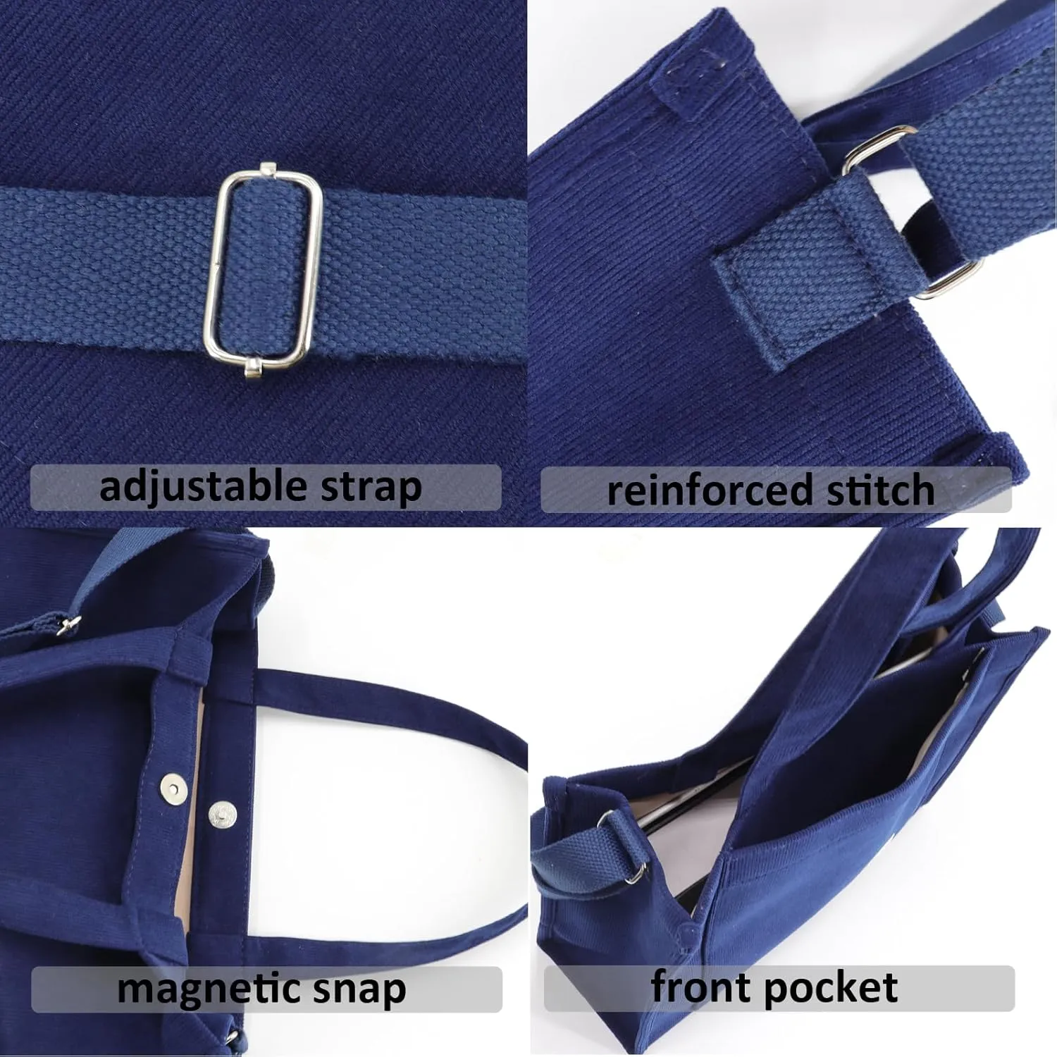 UERRUAM Corduroy Tote Bag for Women Work Crossbody Purse for Everyday,College,Travel,Lightweight Handbag Adjustable Strap