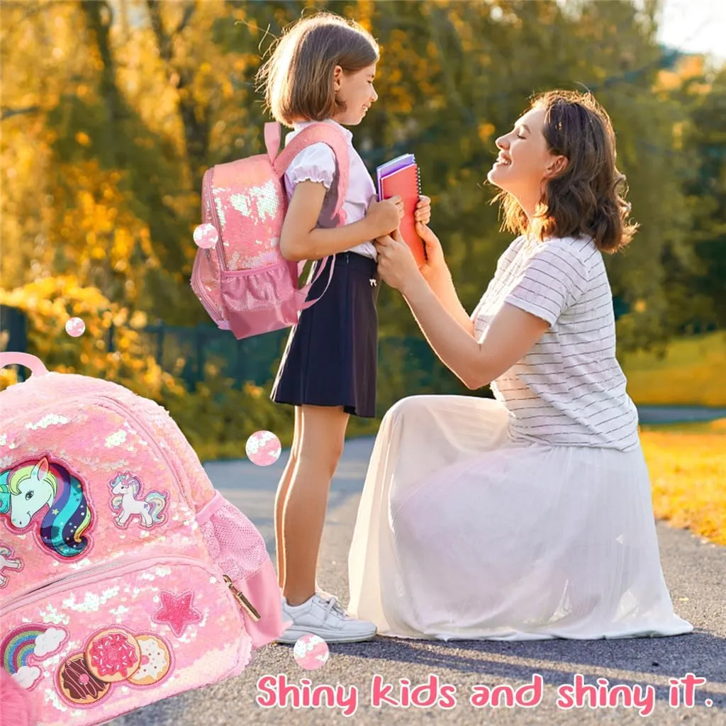 Unicorn Sequins Backpack for Girls,Toddler Kids Schoolbag,Bookbag for Kindergarten Elementary,Gift for Birthday Xmas.
