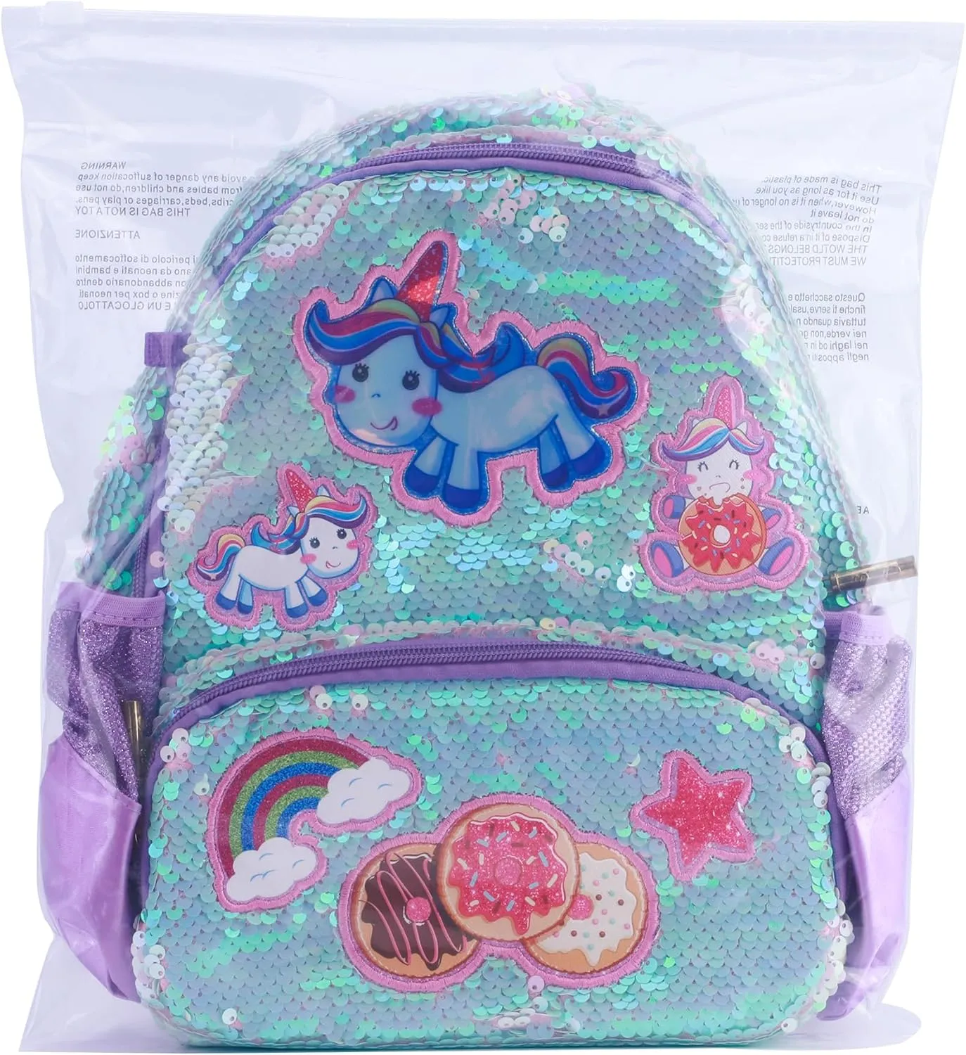 Unicorn Sequins Backpack for Girls,Toddler Kids Schoolbag,Bookbag for Kindergarten Elementary,Gift for Birthday Xmas.