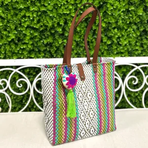 Upcycled Handwoven MD Tejana Tote - Marcela