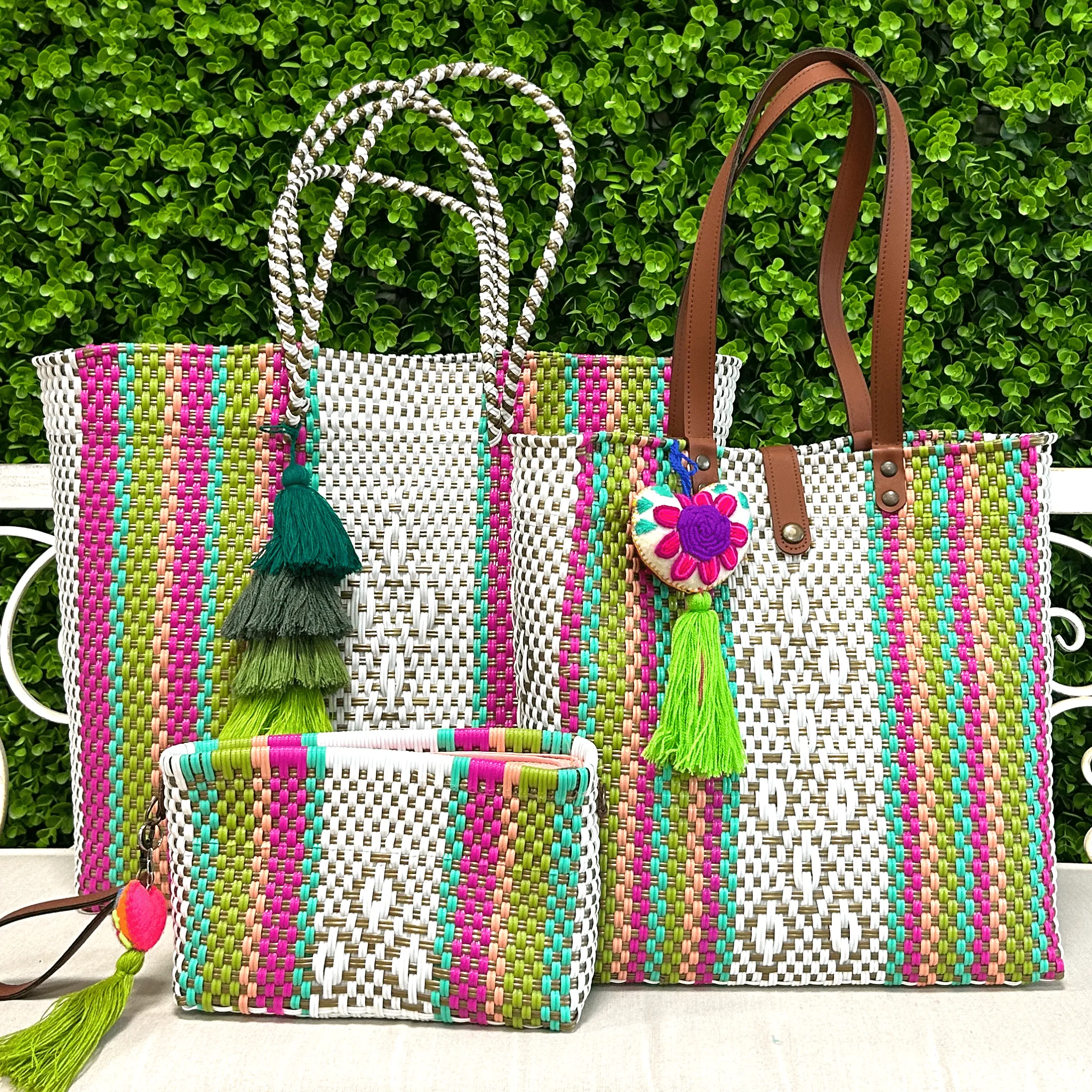 Upcycled Handwoven MD Tejana Tote - Marcela