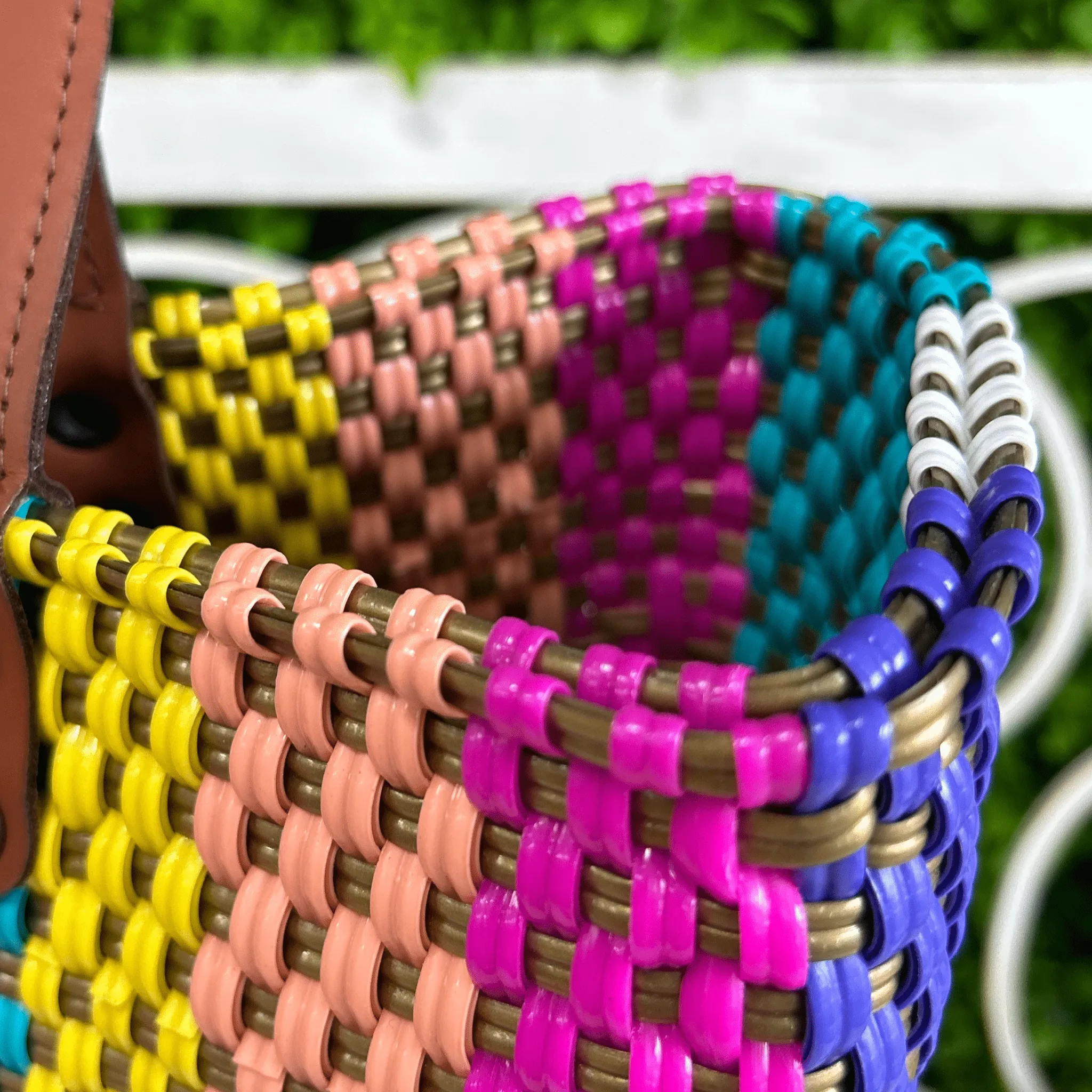 Upcycled Handwoven MD Tejana Tote - Rosalia