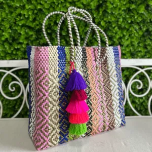 Upcycled Handwoven XL Tote - Amanda