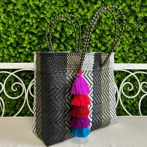 Upcycled Handwoven XL Tote - Espresso