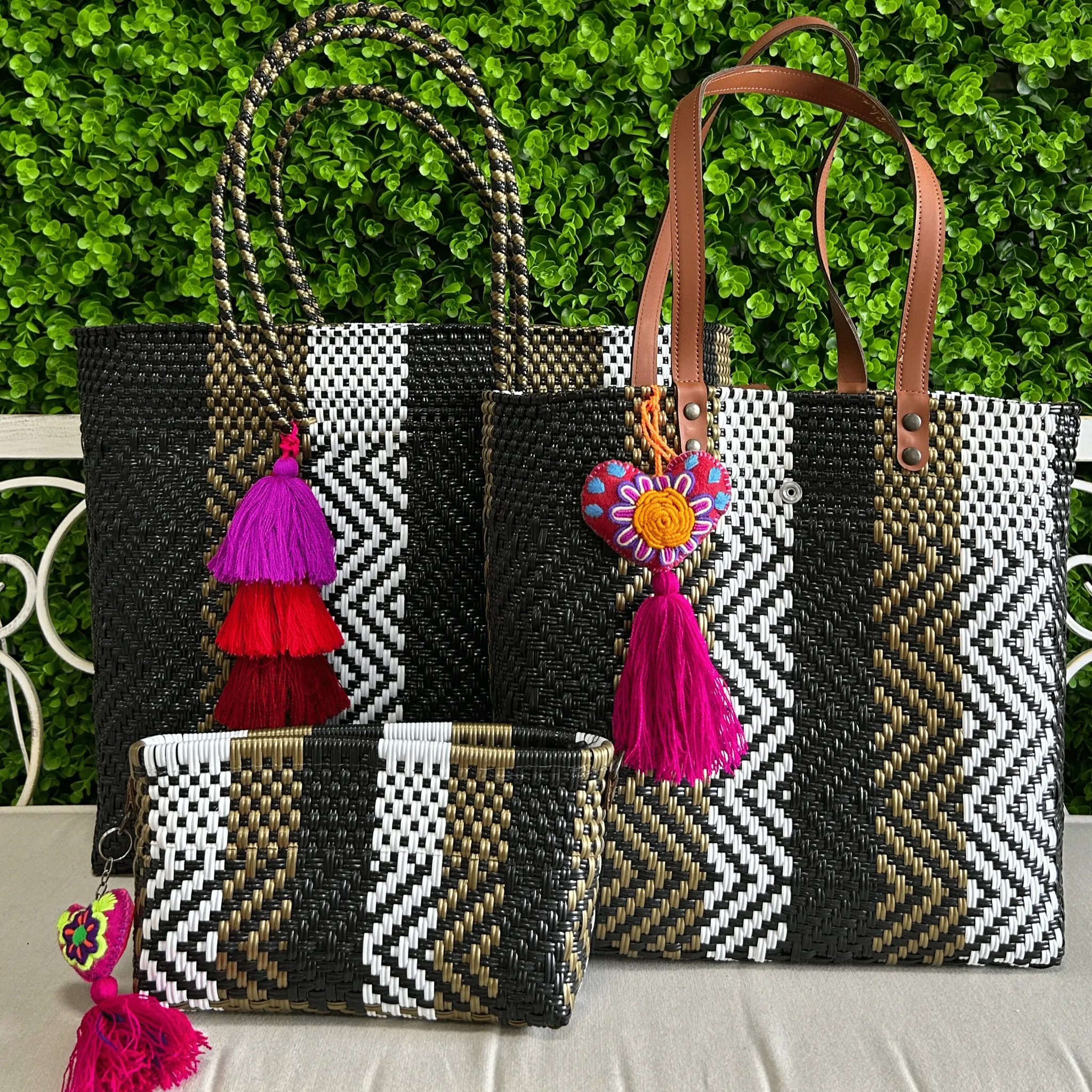 Upcycled Handwoven XL Tote - Espresso