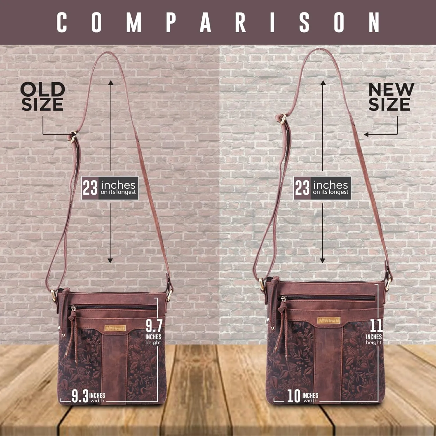 VALENCHI Leather Crossbody Bags for Women - Women's Crossbody Handbags - Trendy Leather Purse for Women - Ladies Sling Bag