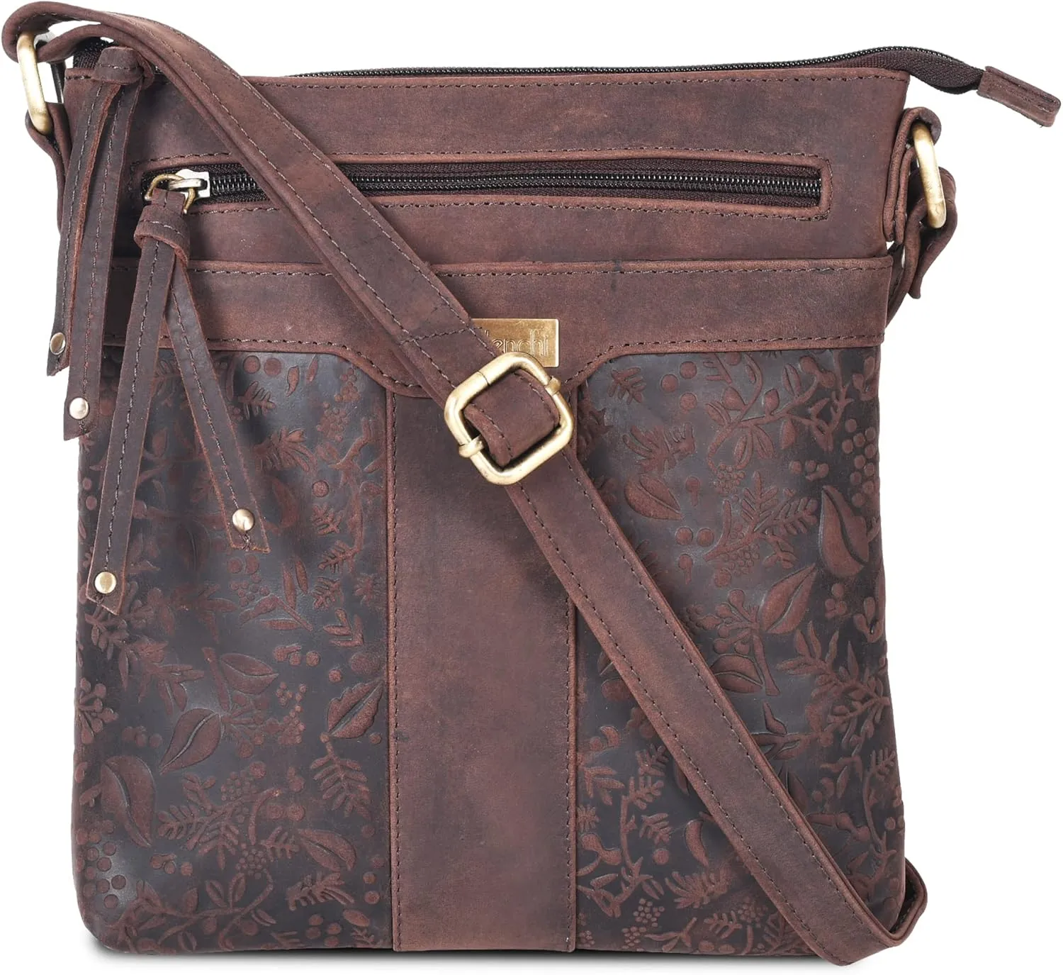 VALENCHI Leather Crossbody Bags for Women - Women's Crossbody Handbags - Trendy Leather Purse for Women - Ladies Sling Bag
