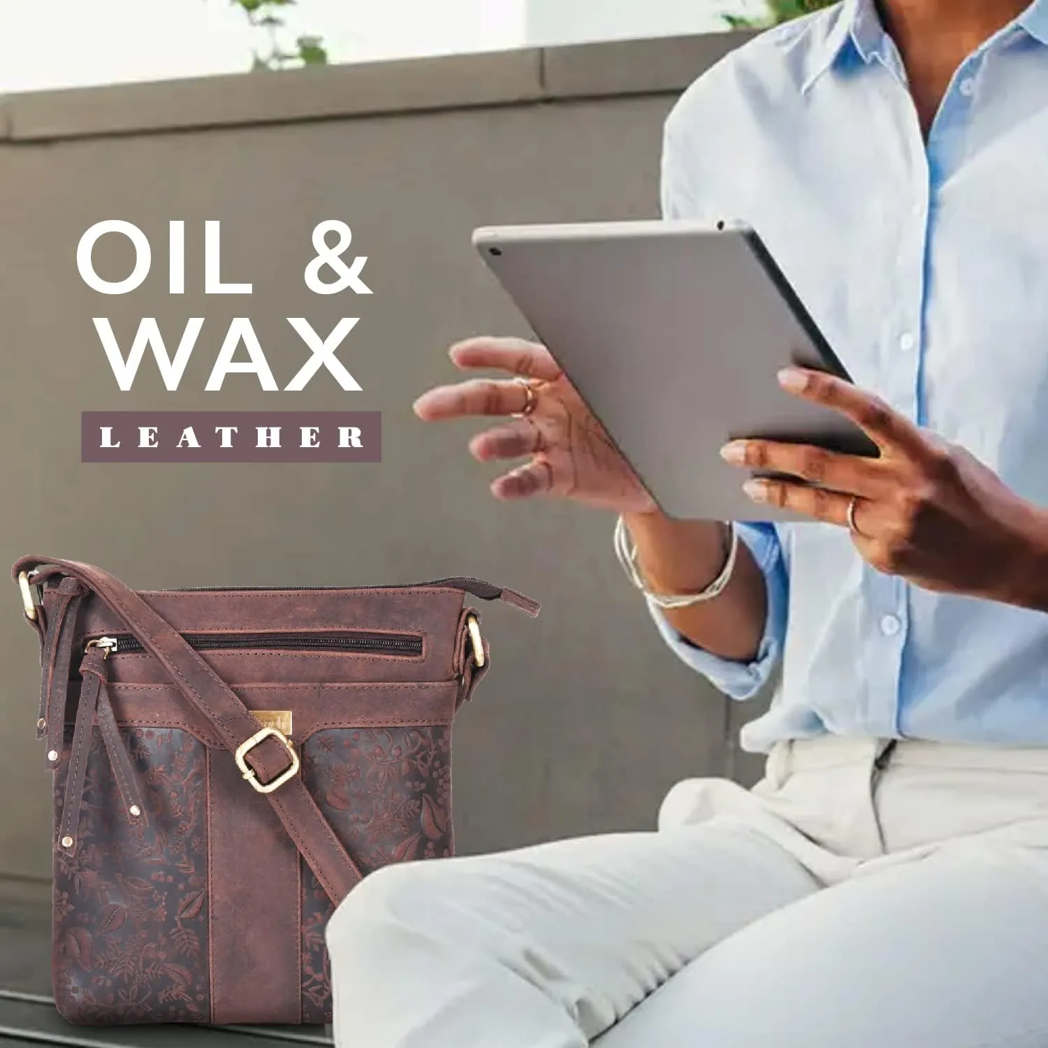 VALENCHI Leather Crossbody Bags for Women - Women's Crossbody Handbags - Trendy Leather Purse for Women - Ladies Sling Bag