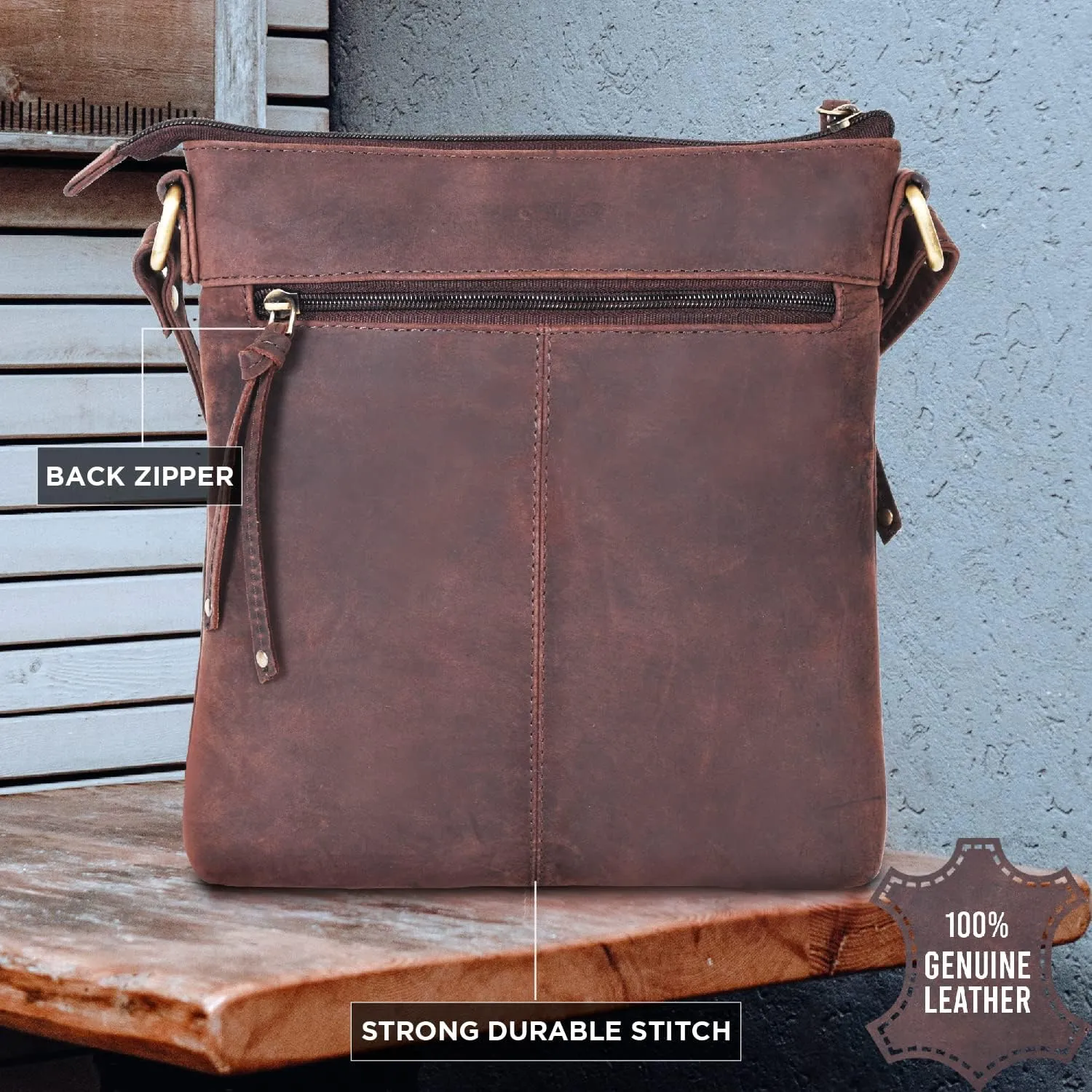 VALENCHI Leather Crossbody Bags for Women - Women's Crossbody Handbags - Trendy Leather Purse for Women - Ladies Sling Bag