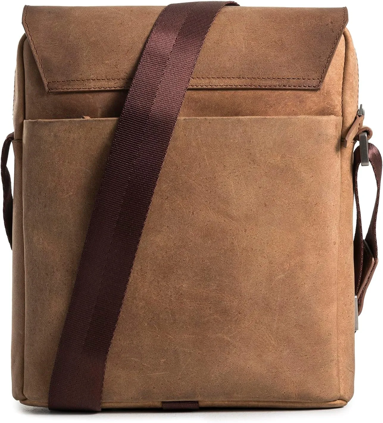 VELEZ Top Grain Leather Bag For Men - Small Sling Messenger Bags - 11 inch Tablet - Mens Crossbody Shoulder Purse