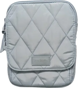 Vera Bradley Cotton Mini Hipster Crossbody Purse with RFID Protection, Sea Salt Blue