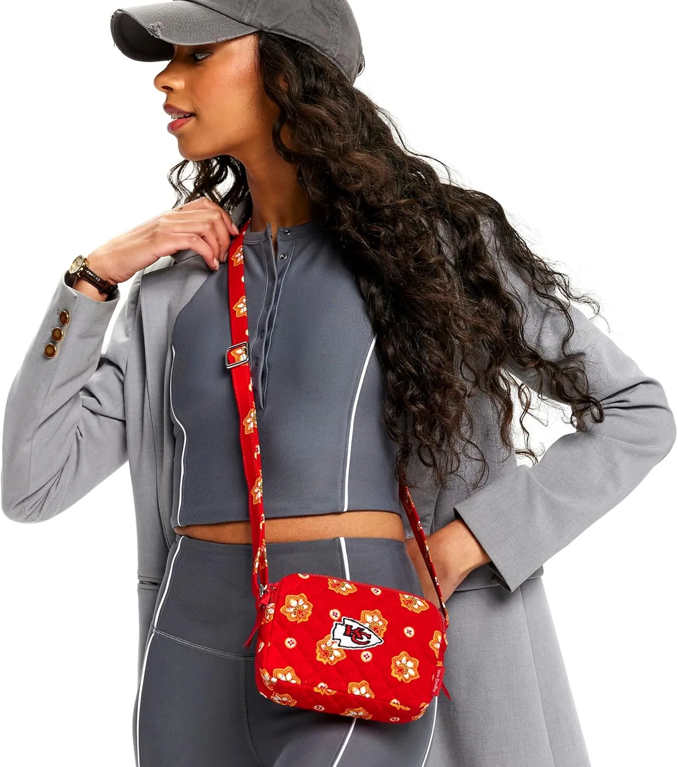 Vera Bradley Women's Cotton NFL Small Stadium Crossbody Bag (Multiple Teams Available)