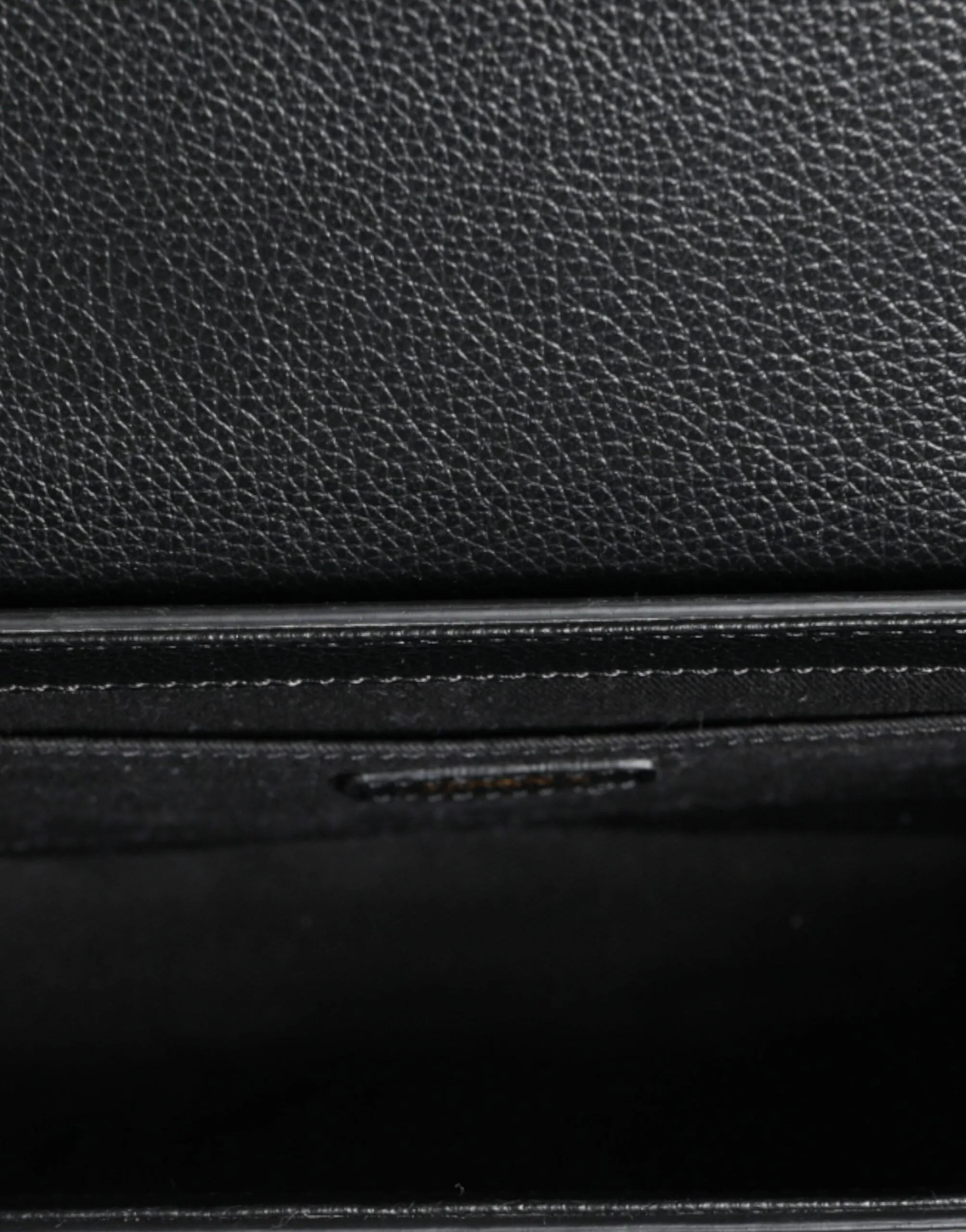 Versace Grainy Calf Leather Logo Crossbody Shoulder Black Bag