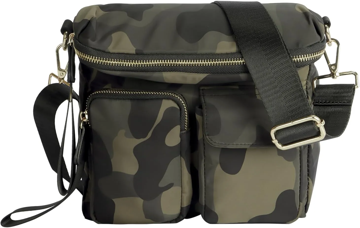 VGOAL Nylon Fabric Crossbody Bag Casual Fashion Multi-Pocket in Square Bag Female More Pockets Clamshell Shoulder Bag